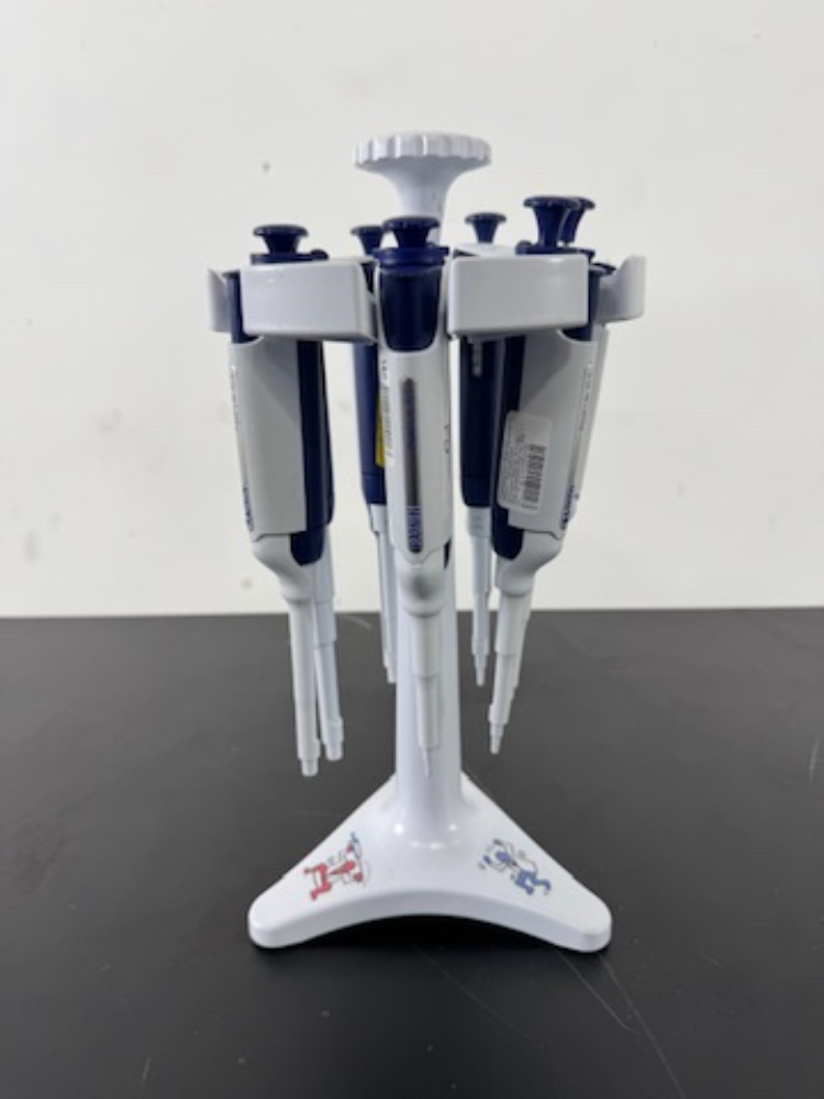Image of Rainin Pipet-Lite XLS Single Channel Pipettes w/Stand - Quantity 7
